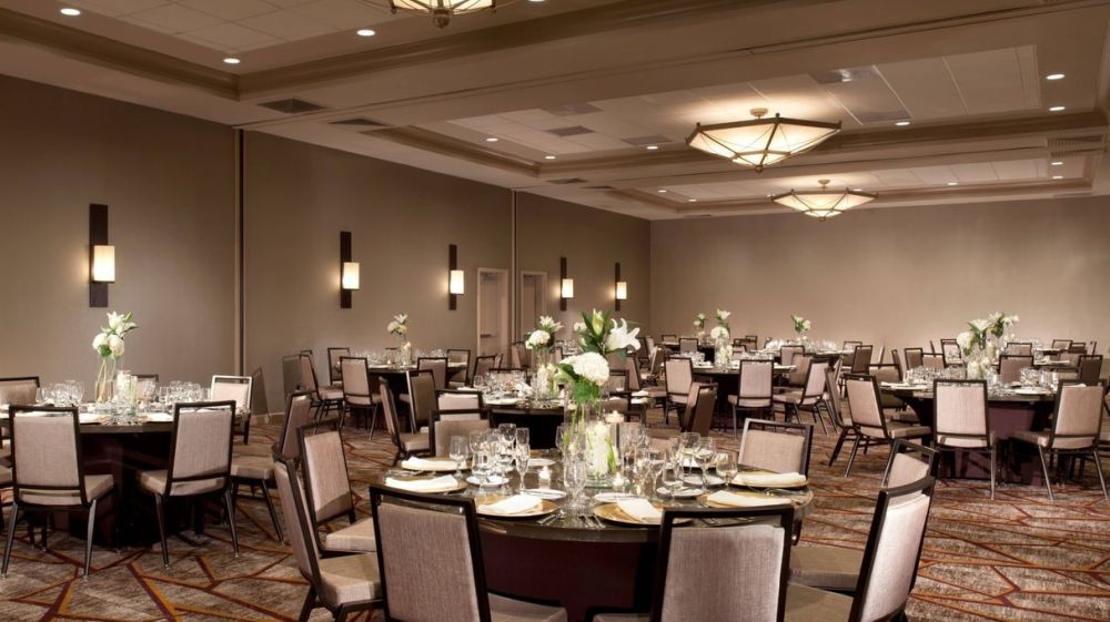 Ballroom set as banquet